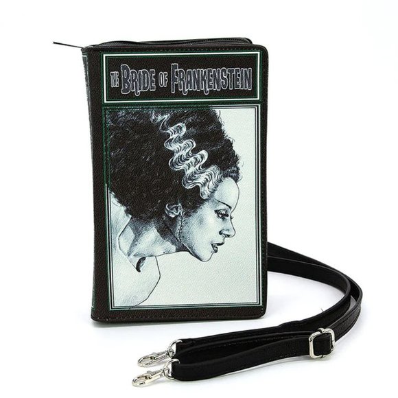 Claremont Street Boutique Handbags - Bride Of Frankenstein Book Clutch Bag